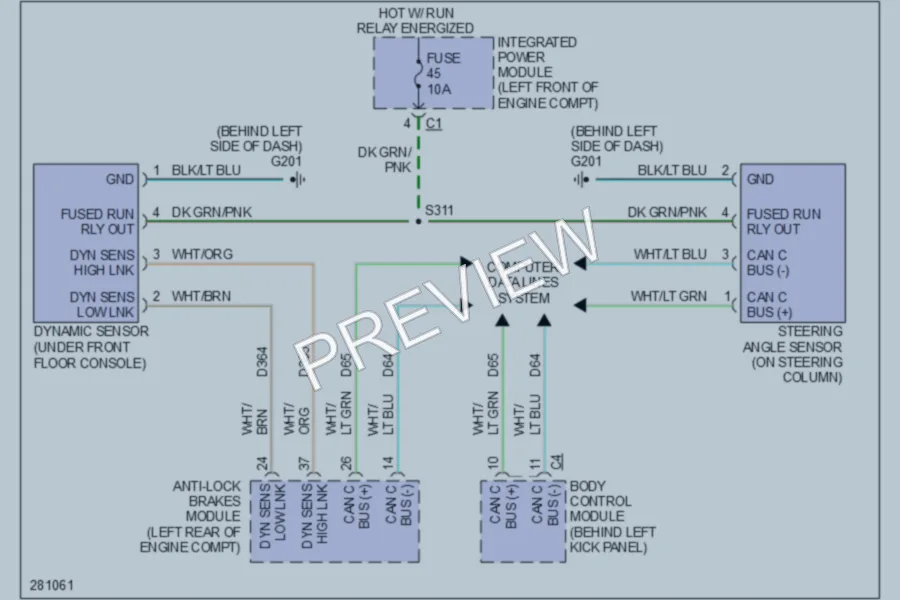 2008 Chrysler Pacifica Electronic Power Steering wiring diagram preview