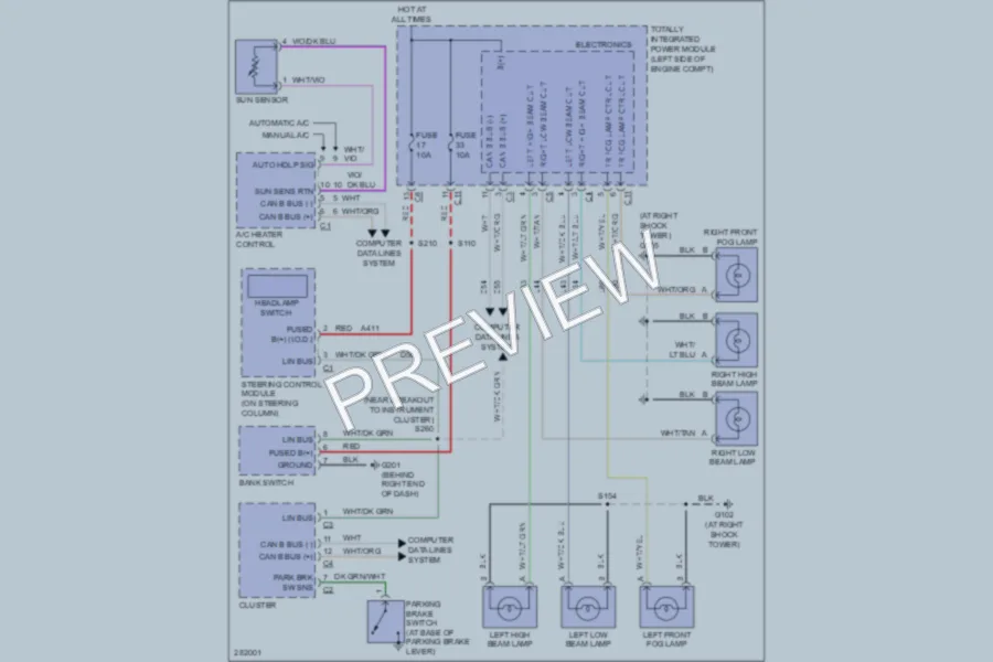 2008 Chrysler 2D Convertible Headlights wiring diagram preview