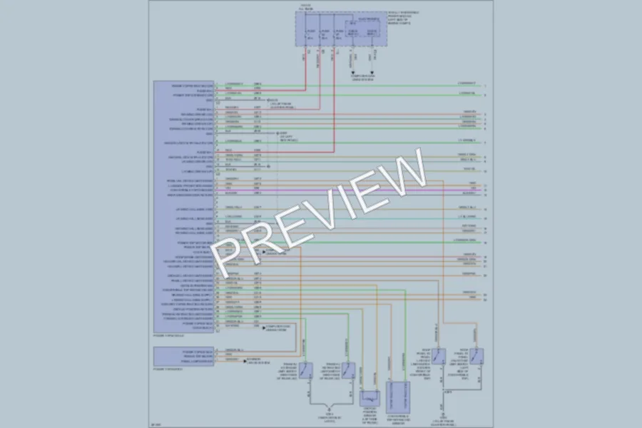 2008 Chrysler 2D Convertible Power Top Sunroof wiring diagram preview