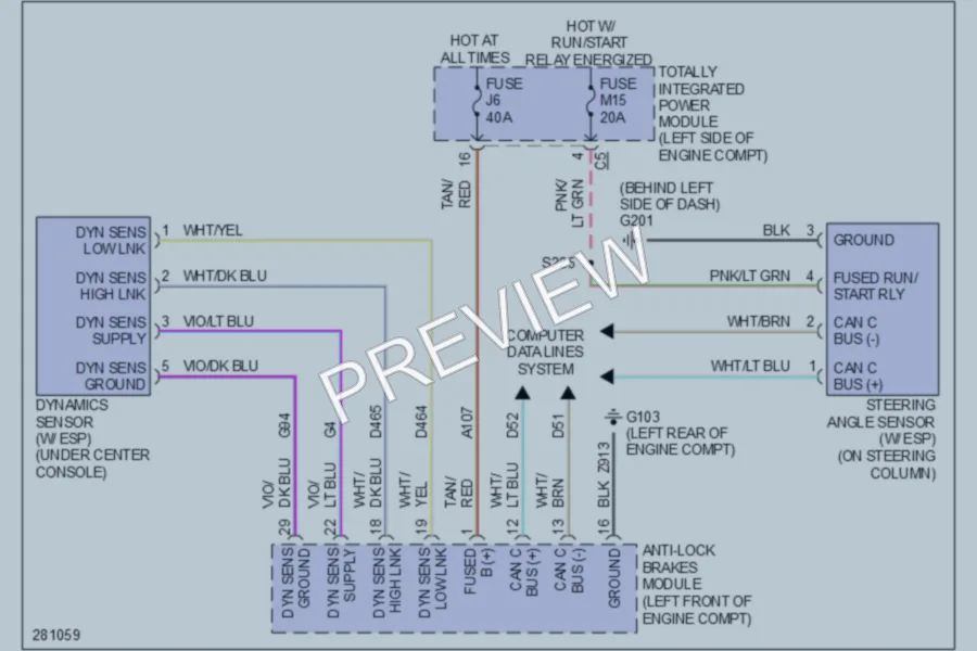 2008 Chrysler TownCountry Electronic Power Steering wiring diagram preview