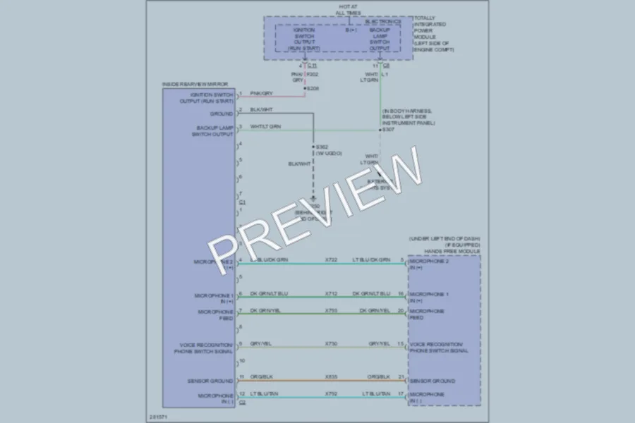 2008 Dodge Caliber Power Mirrors wiring diagram preview