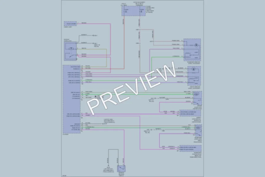 2008 Dodge Challenger Power Door Locks wiring diagram preview