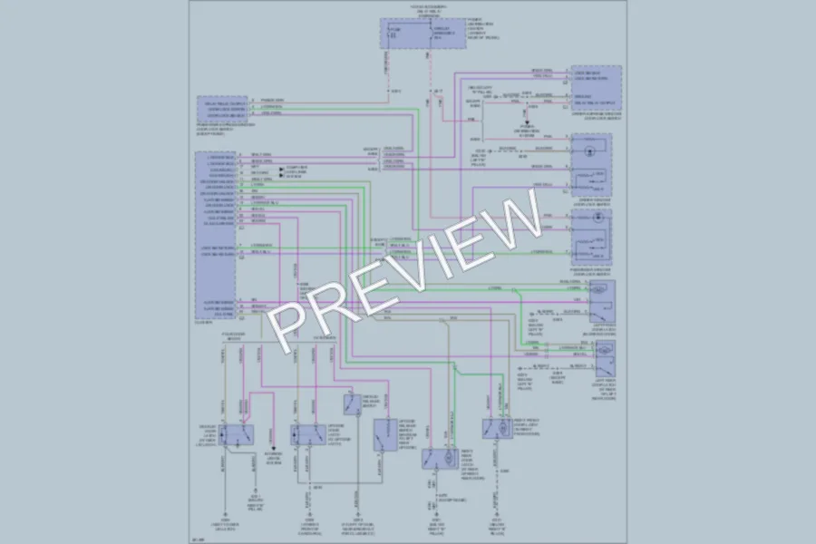 2008 Dodge Charger Power Door Locks wiring diagram preview