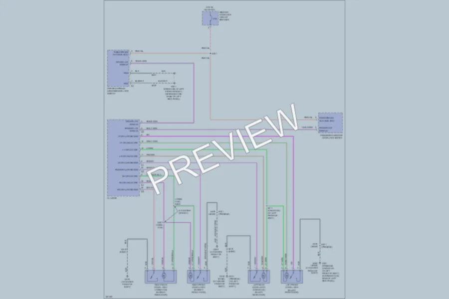 2008 Dodge Dakota Power Door Locks wiring diagram preview