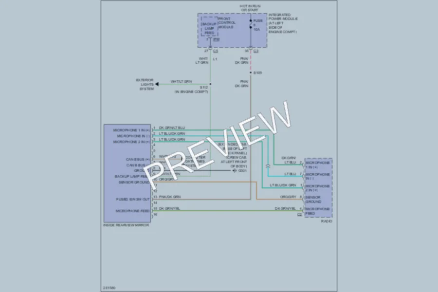 2008 Dodge Dakota Power Mirrors wiring diagram preview