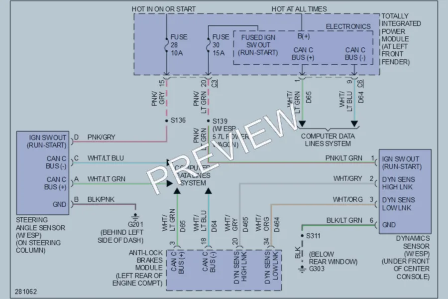 2008 Dodge R2500 Electronic Power Steering wiring diagram preview