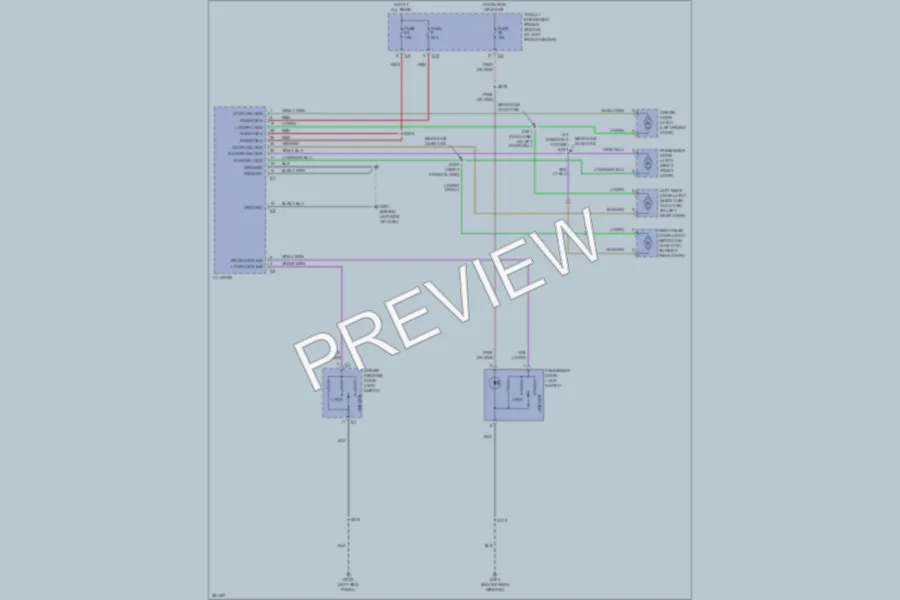 2008 Dodge R2500 Power Door Locks wiring diagram preview