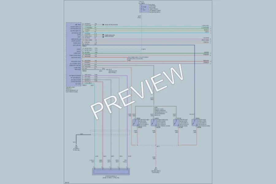 2008 Ford CrownVictoria Power Door Locks wiring diagram preview