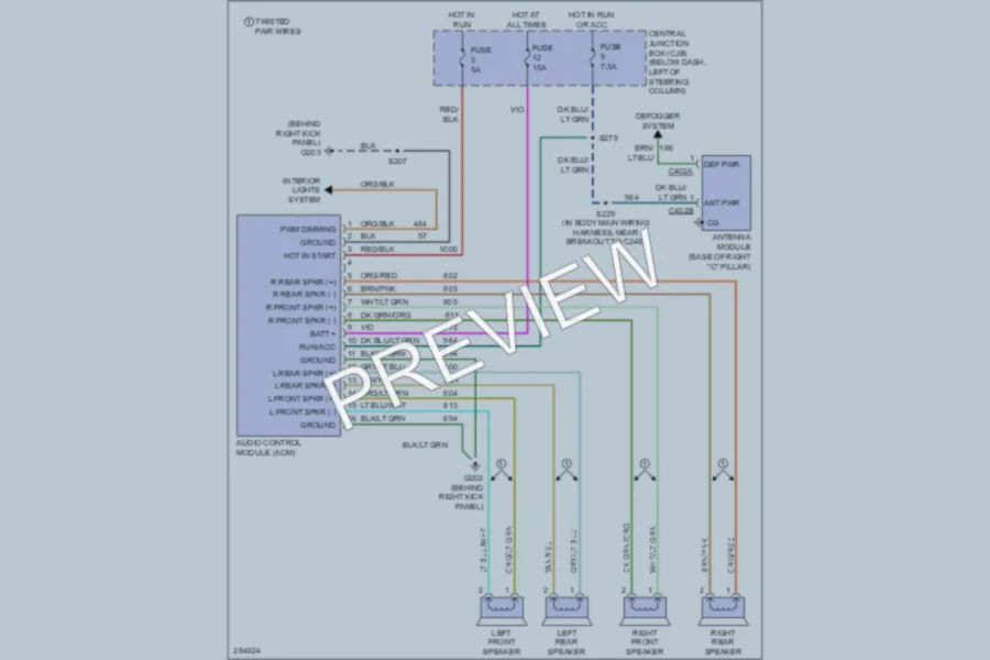 2008 Ford CrownVictoria Radio wiring diagram preview