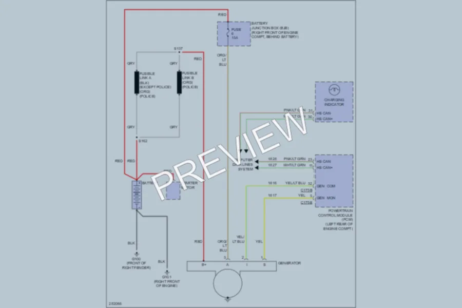 2008 Ford CrownVictoria Starting Charging wiring diagram preview
