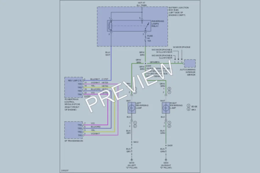2008 Ford Edge Exterior Lights wiring diagram preview