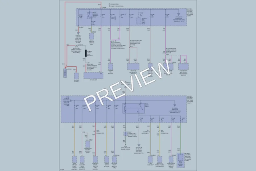 2008 Ford Edge Power Distribution wiring diagram preview