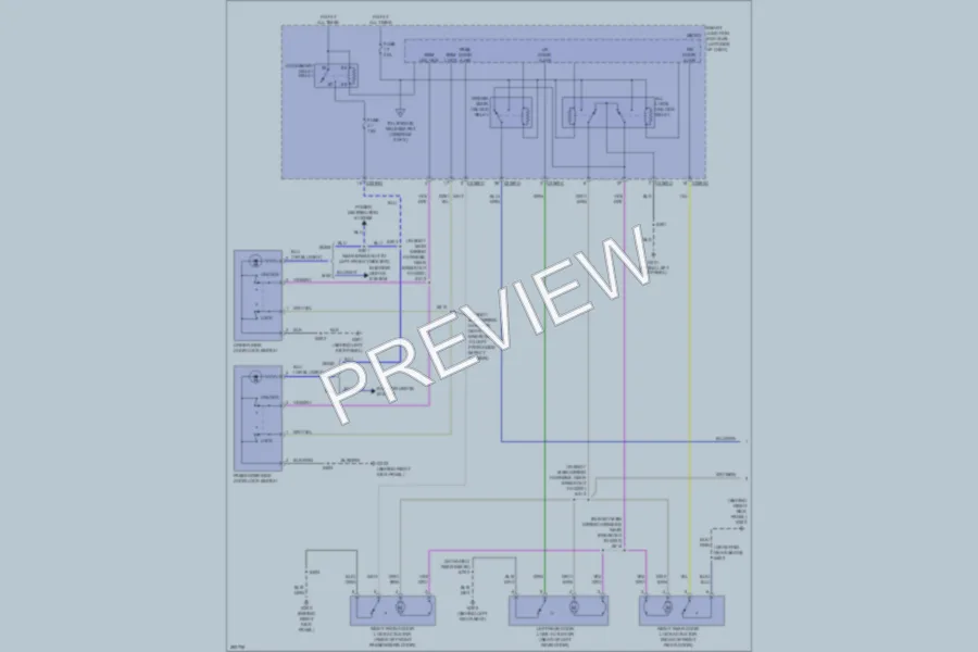 2008 Ford Edge Power Door Locks wiring diagram preview