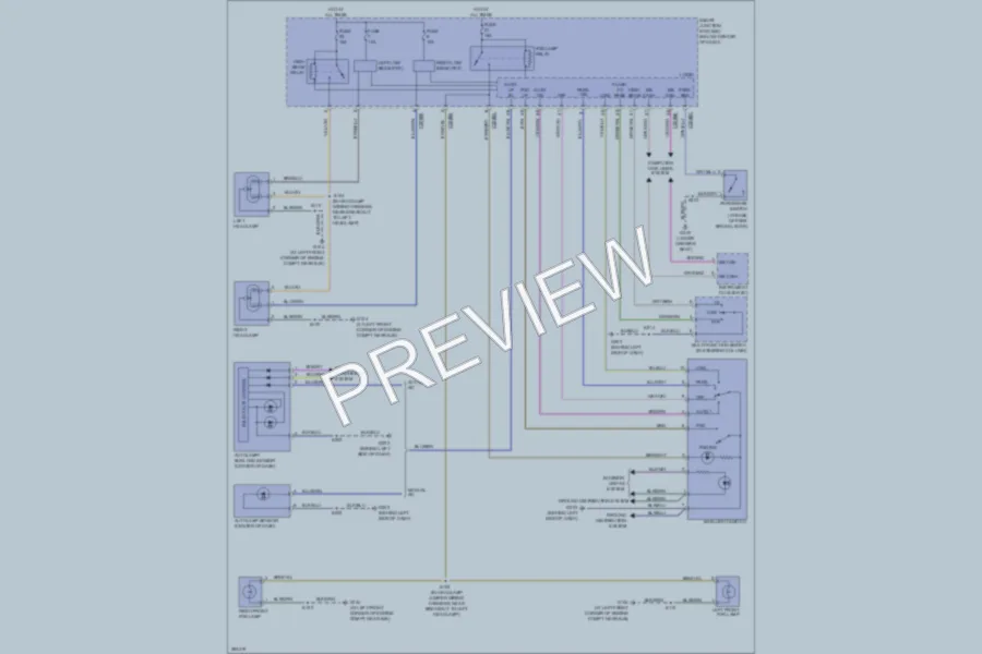 2008 Ford Escape Headlights wiring diagram preview
