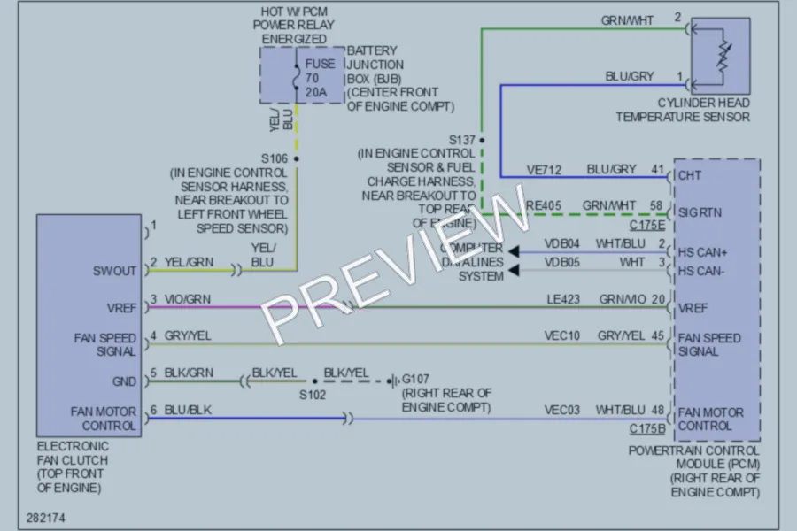 2008 Ford Expedition Cooling Fan wiring diagram preview