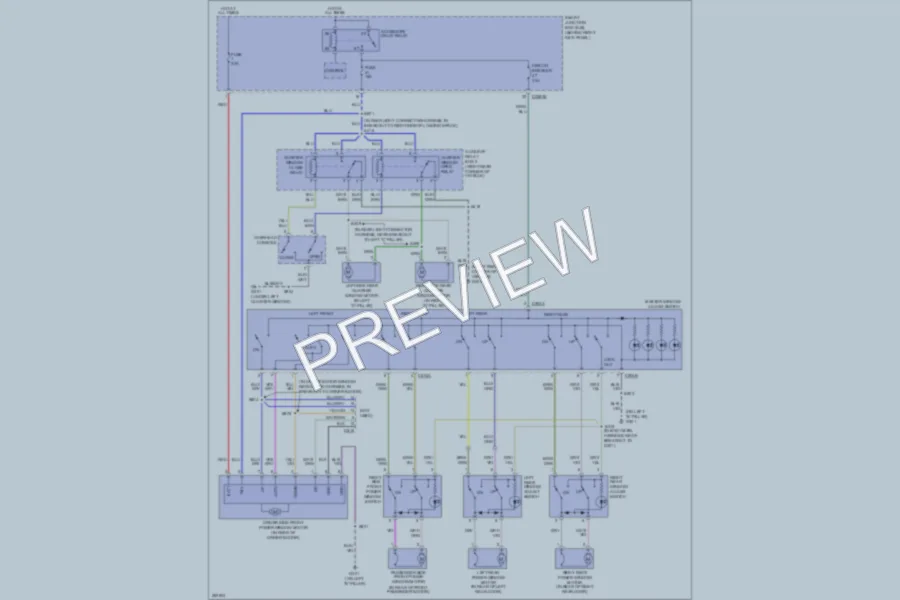 2008 Ford Expedition Power Windows wiring diagram preview