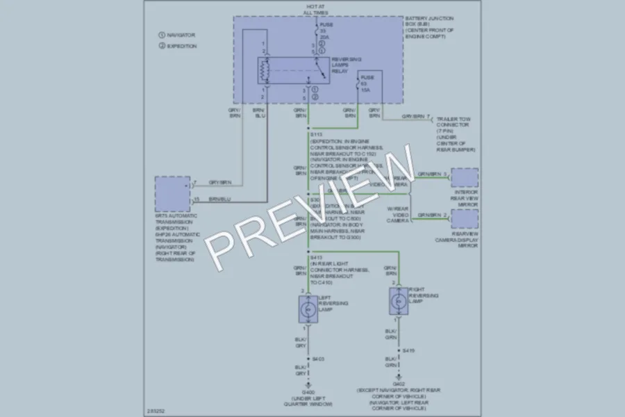 2008 Ford ExpeditionEL Exterior Lights wiring diagram preview