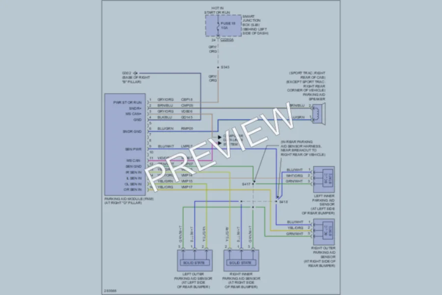 2008 Ford ExplorerSportTrac Navigation wiring diagram preview
