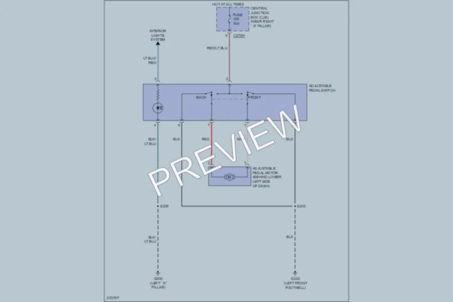 2008 Ford F150 Power Seats wiring diagram preview