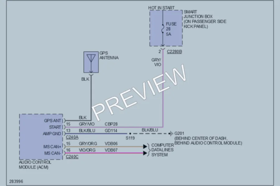 2008 Ford F350 Super Duty Navigation wiring diagram preview
