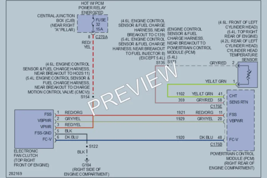 2008 Ford F150 Cooling Fan wiring diagram preview