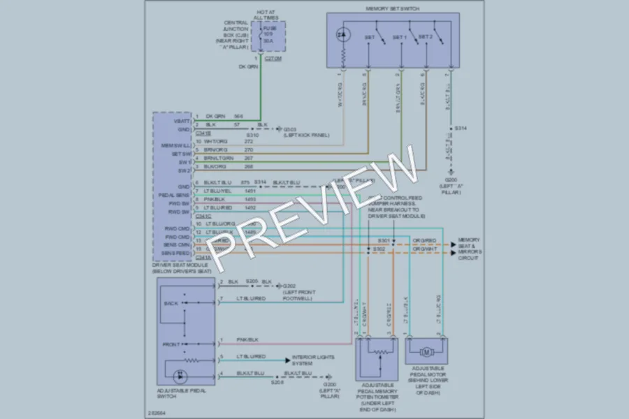 2008 Ford F150 Memory Systems wiring diagram preview