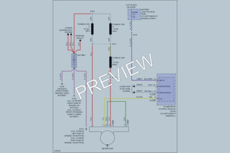 2008 Ford F350 Super Duty Starting Charging wiring diagram preview