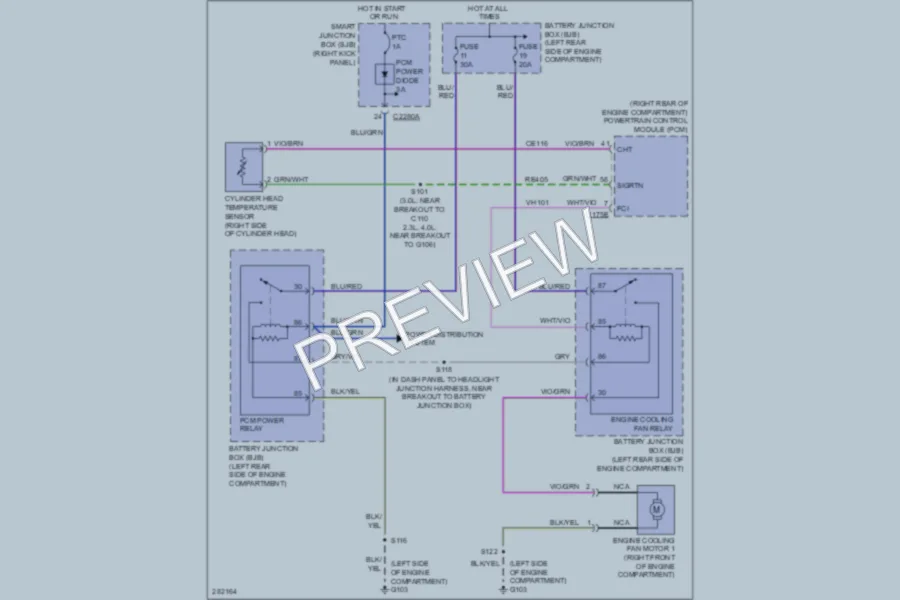 2008 Ford Ranger Cooling Fan wiring diagram preview