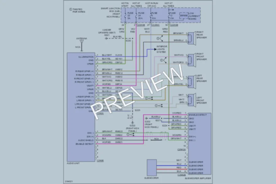 2008 Ford Ranger Radio wiring diagram preview