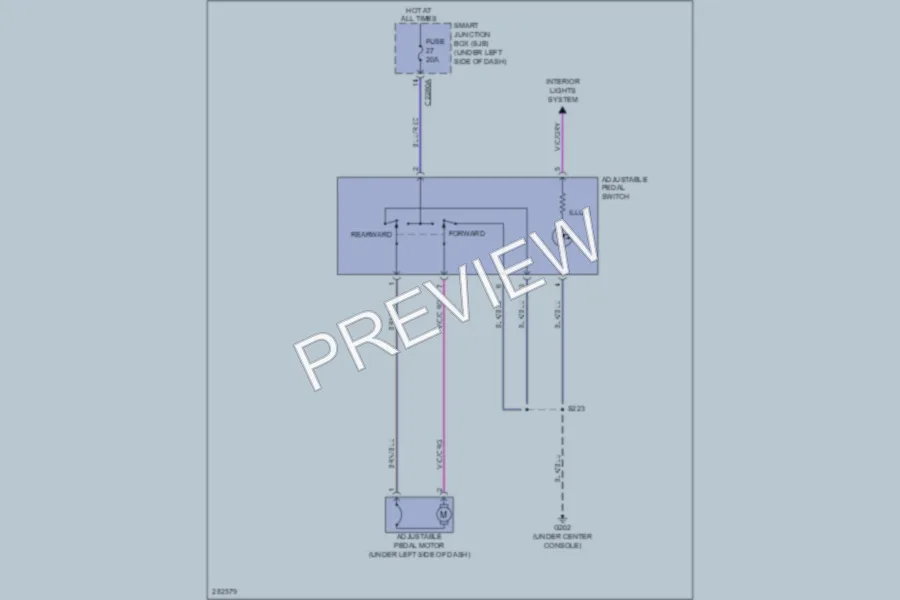 2008 Ford Taurus Power Seats wiring diagram preview