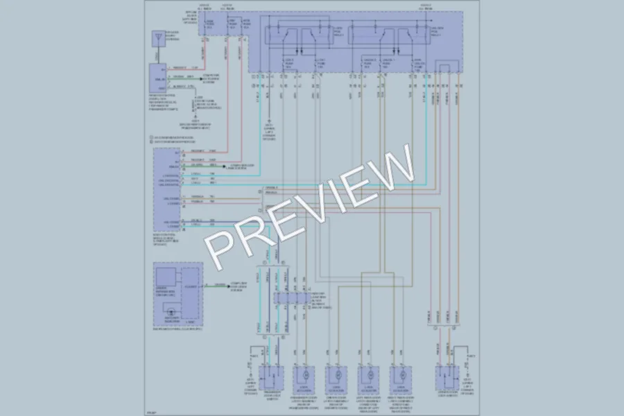 2008 GMC 1500 Power Door Locks wiring diagram preview