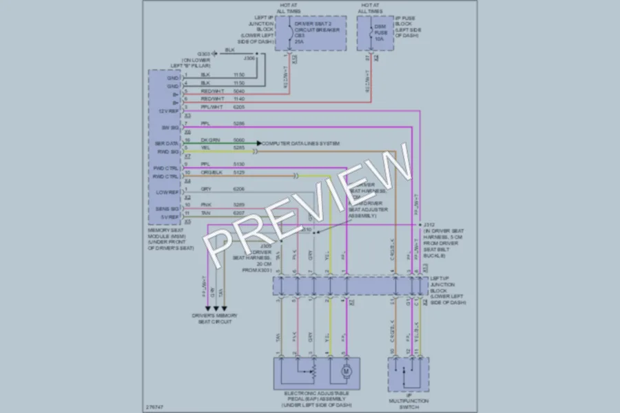 2008 GMC 2500 Hd Memory Systems wiring diagram preview