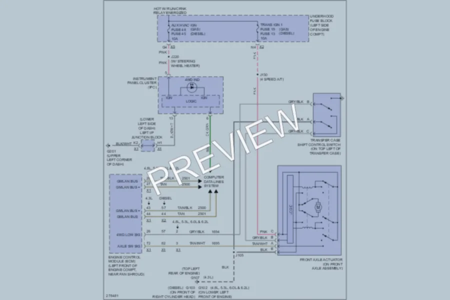 2008 GMC 3500 Hd Transmission wiring diagram preview