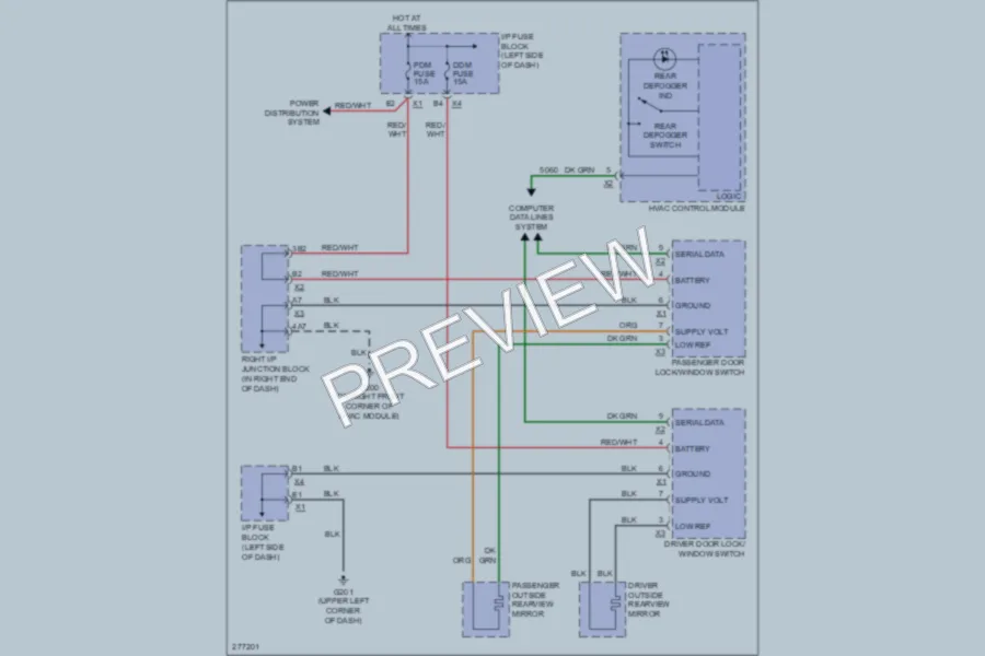 2008 GMC 2500 Hd Defoggers wiring diagram preview