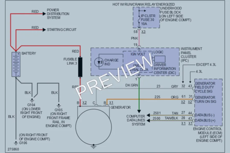 2008 GMC H1500 Starting Charging wiring diagram preview