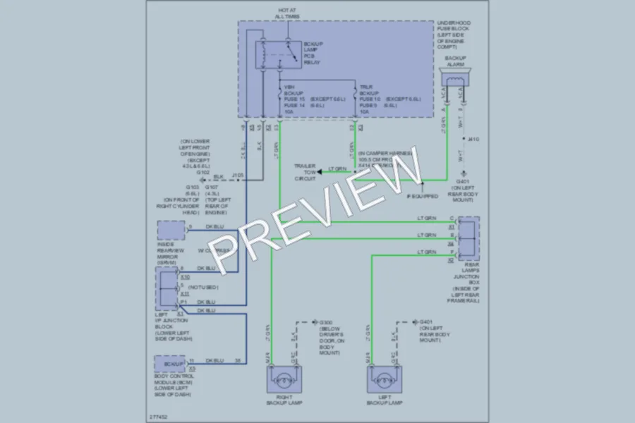 2008 GMC 1500 Exterior Lights wiring diagram preview
