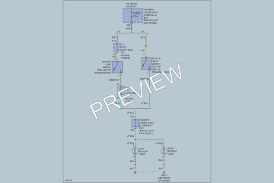2008 Honda Accord Exterior Lights wiring diagram preview
