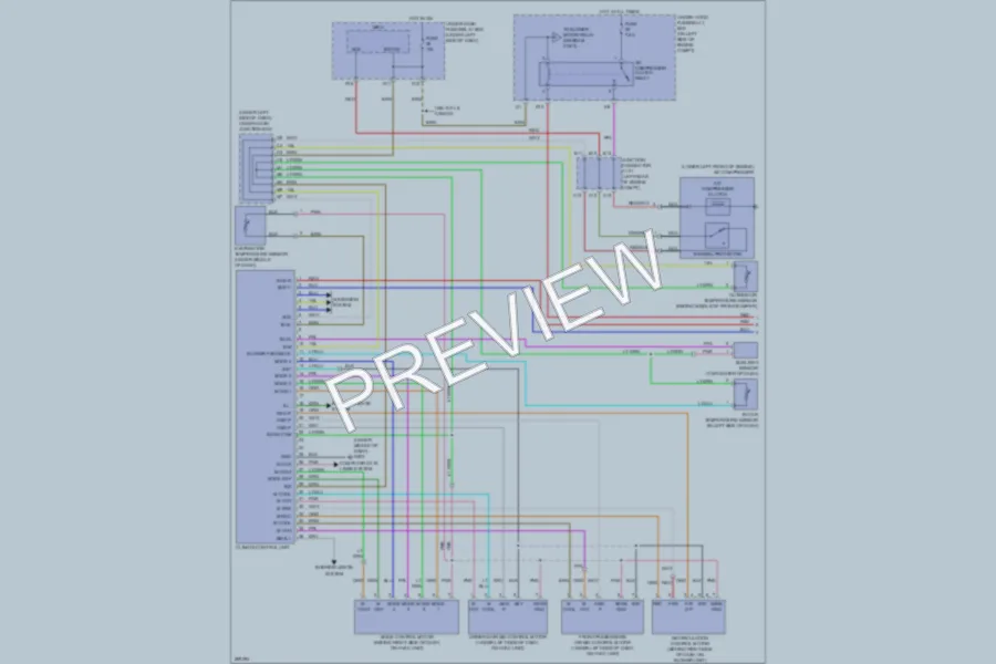 2008 Honda CRV Air Conditioning wiring diagram preview