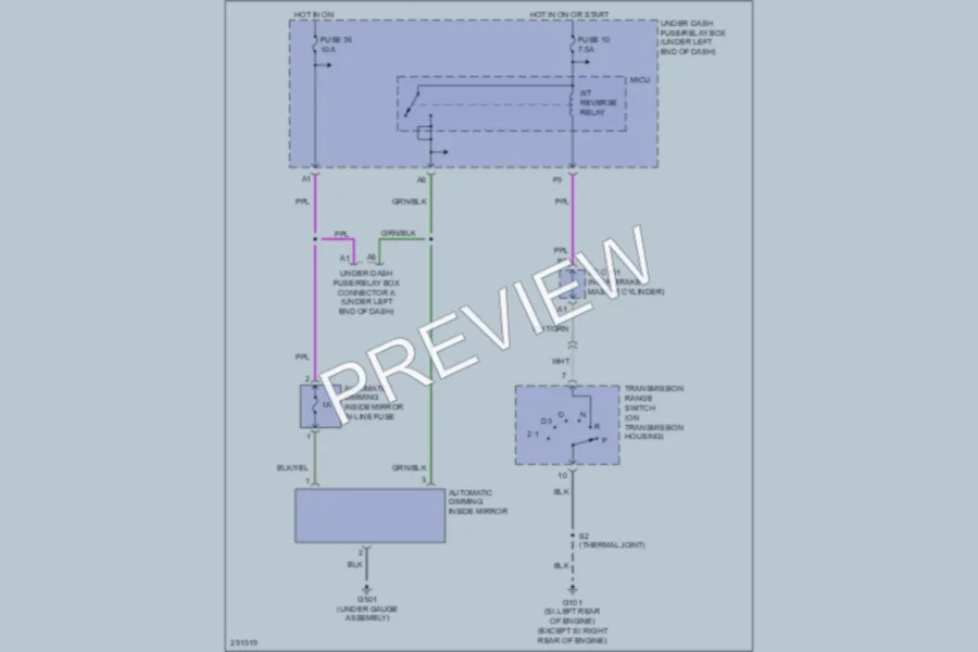 2008 Honda Civic Power Mirrors wiring diagram preview