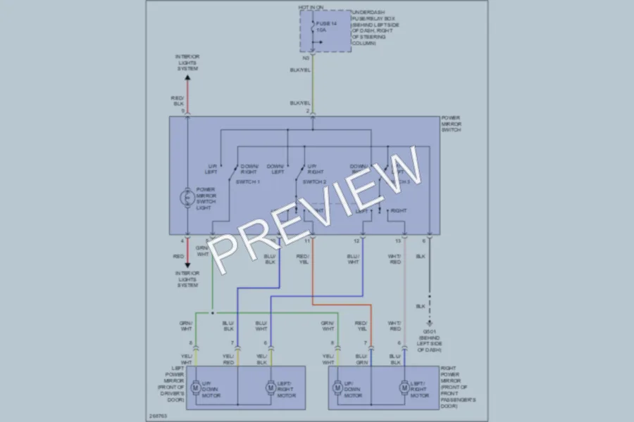 2008 Honda Element Power Mirrors wiring diagram preview