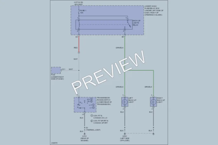 2008 Honda Fit Exterior Lights wiring diagram preview