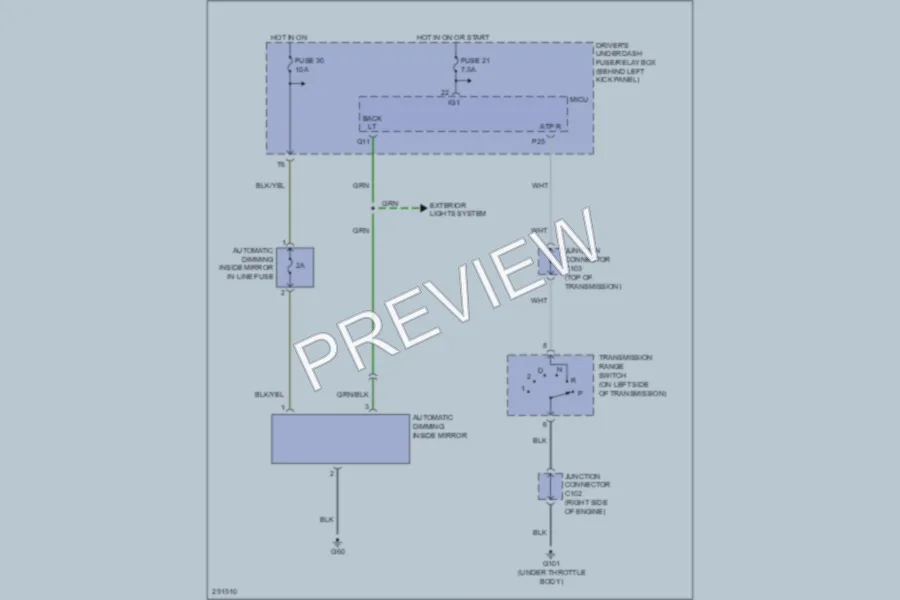 2008 Honda Odyssey Power Mirrors wiring diagram preview