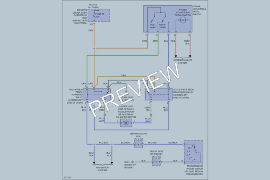 2008 Honda Odyssey Power Seats wiring diagram preview