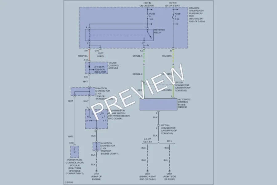 2008 Honda Pilot Power Mirrors wiring diagram preview