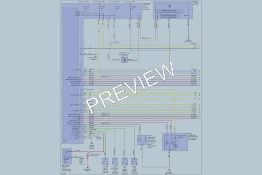 2008 Honda Ridgeline Power Door Locks wiring diagram preview