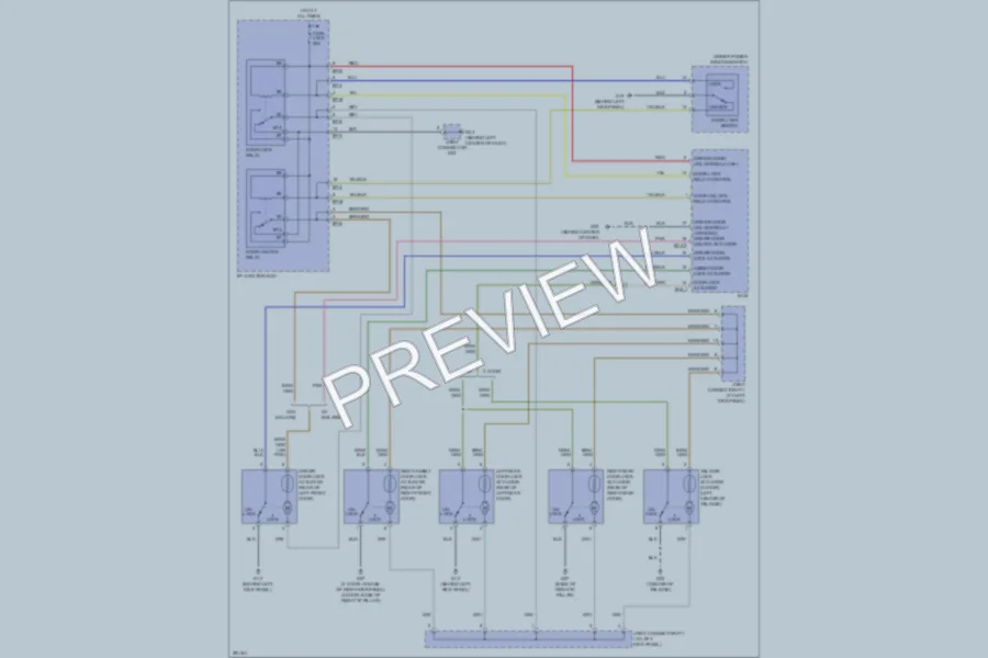 2008 Hyundai Accent Power Door Locks wiring diagram preview