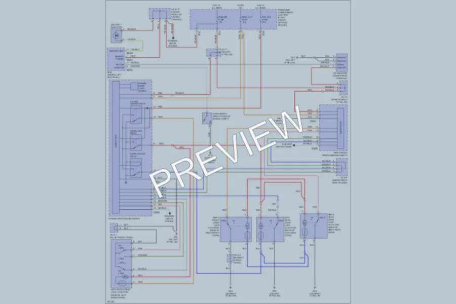 2008 Hyundai Azera Power Door Locks wiring diagram preview
