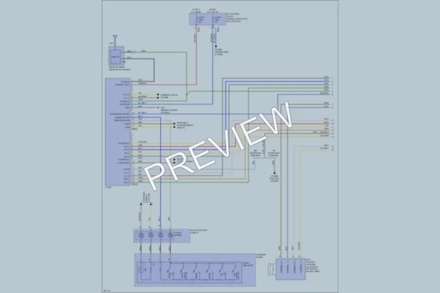 2008 Hyundai SantaFe Radio wiring diagram preview