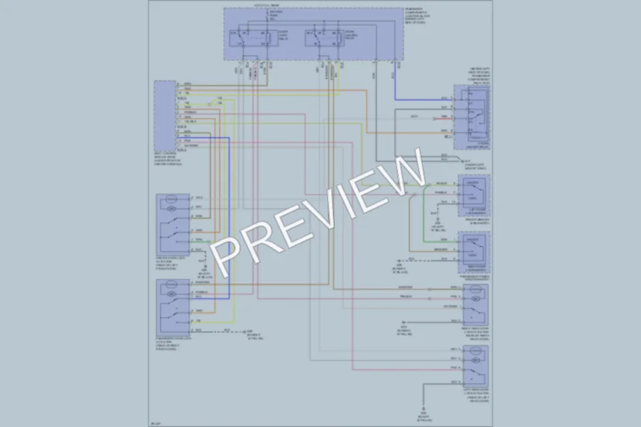 2008 Hyundai Sonata Power Door Locks wiring diagram preview