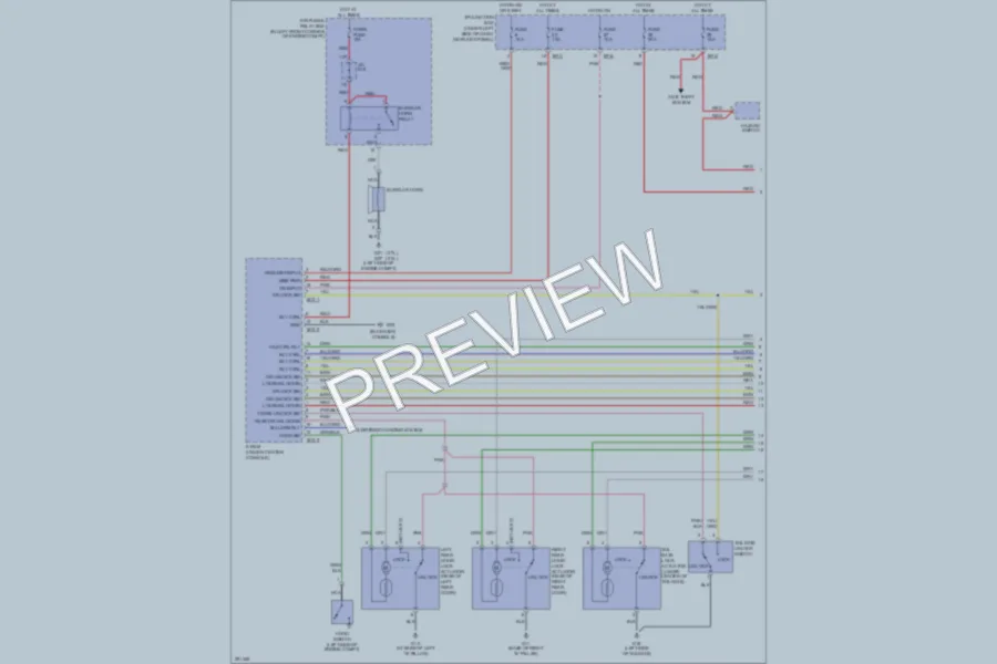 2008 Hyundai Tucson Power Door Locks wiring diagram preview